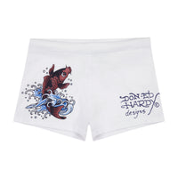 edhardyoriginals S / WHITE Koi Fish Booty Shorts