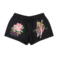 edhardyoriginals S / Black Dagger Girl Fleece Short