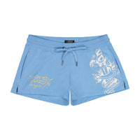 edhardyoriginals XS / POWDER BLUE Flower Skulls Sweatshort