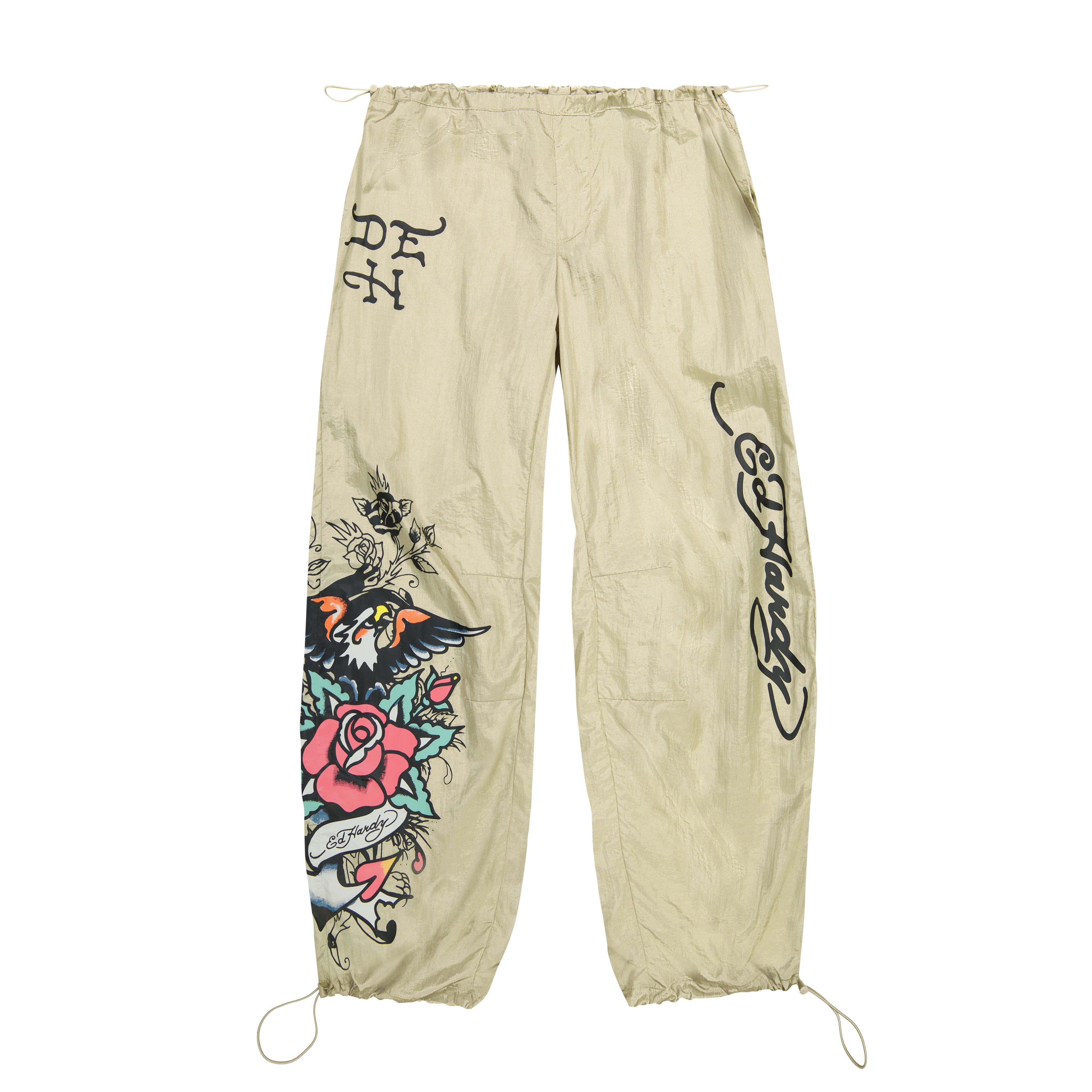 edhardyoriginals S / GOLD Eagle Anchor Nylon Parachute Pants