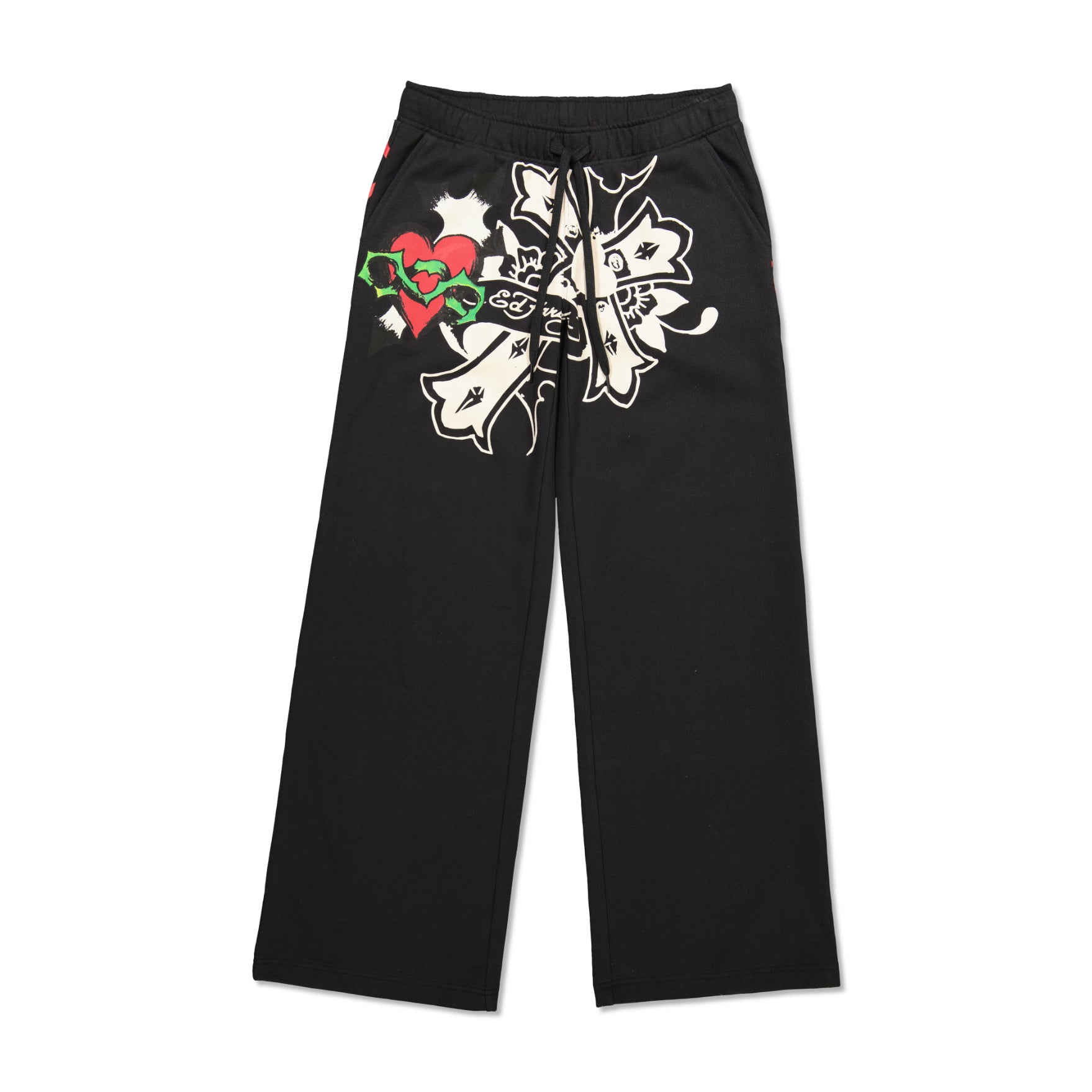 edhardyoriginals XS / Black Sacred Heart Fleece Sweatpant