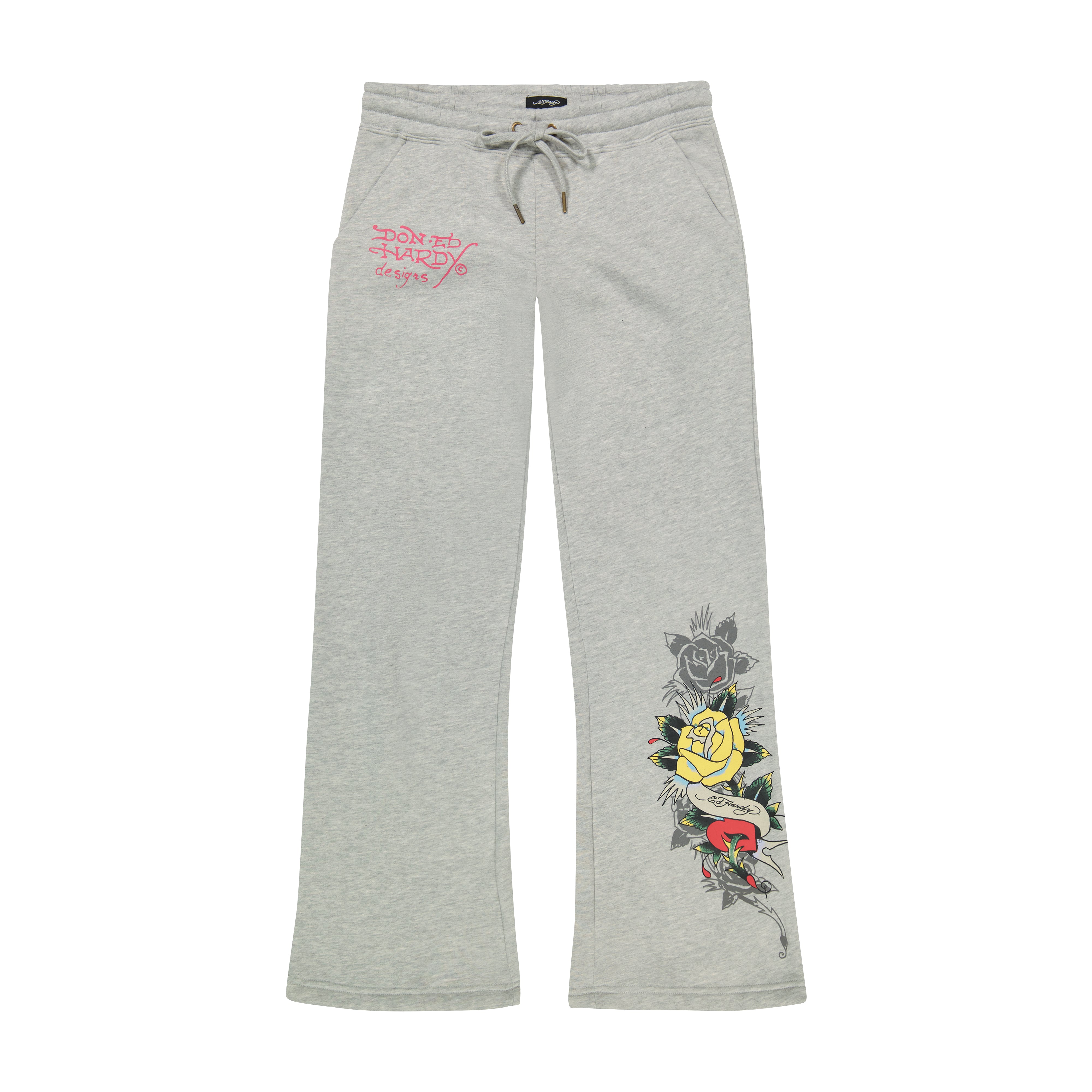 edhardyoriginals XS / Heather Grey Rose Heart Sweatpants
