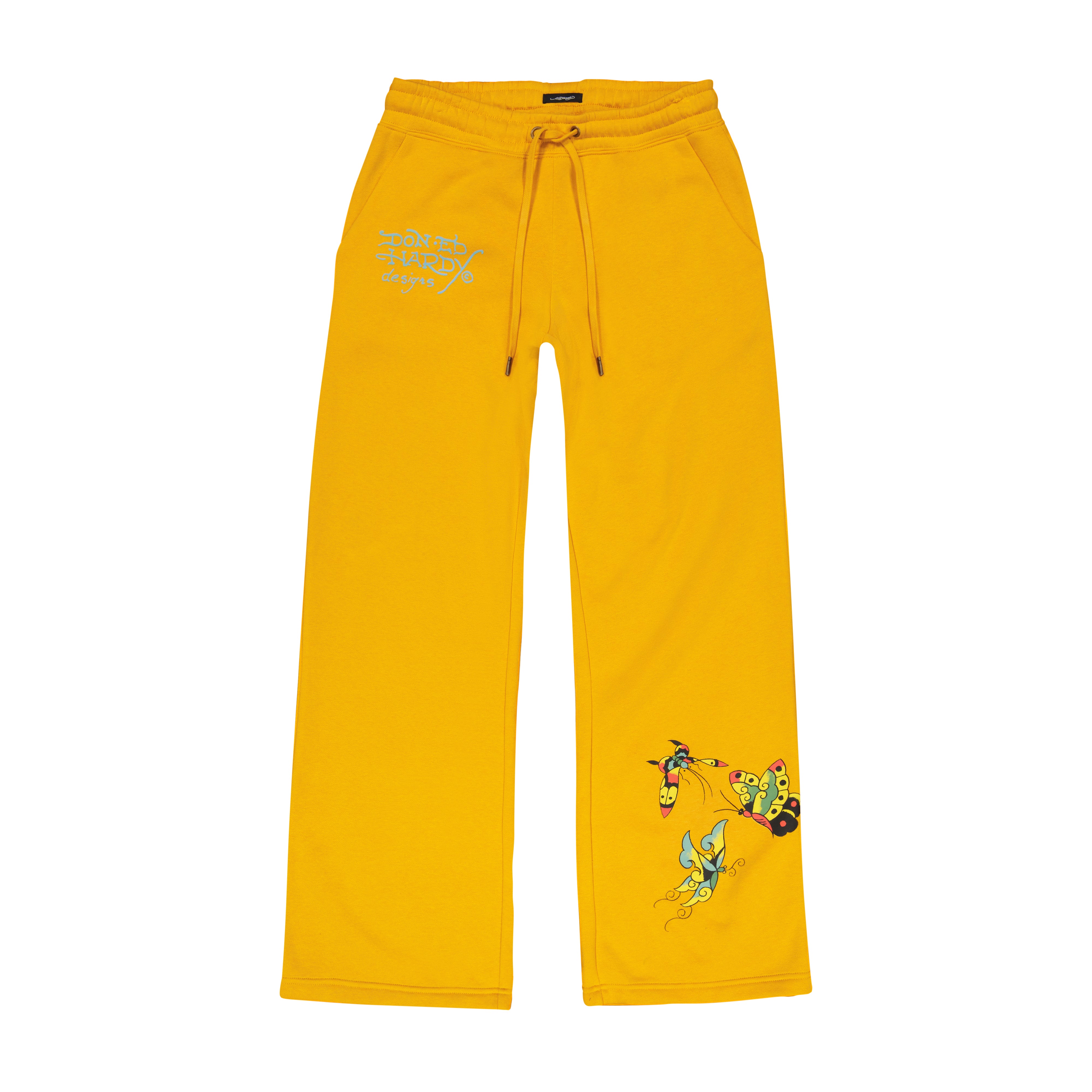 edhardyoriginals S / MARIGOLD Butterflies Fleece Sweat Pants