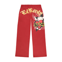 edhardyoriginals S / DARK CHERRY Sacred Heart Sweatpants - Dark Cherry