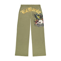 edhardyoriginals S / LT OLIVE Cobra Flame Sweatpants