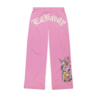 edhardyoriginals S / ORCHID Flower SKull Sweatpants
