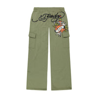 edhardyoriginals M / LT OLIVE Dragon Dagger Cargo Sweatpants