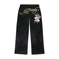 edhardyoriginals XS / BLACK Amor Butterfly Velour Sweatpants