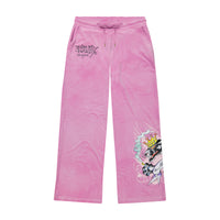 edhardyoriginals S / ORCHID Panther Crown Velour Sweatpants