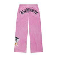 edhardyoriginals S / ORCHID Panther Crown Velour Sweatpants
