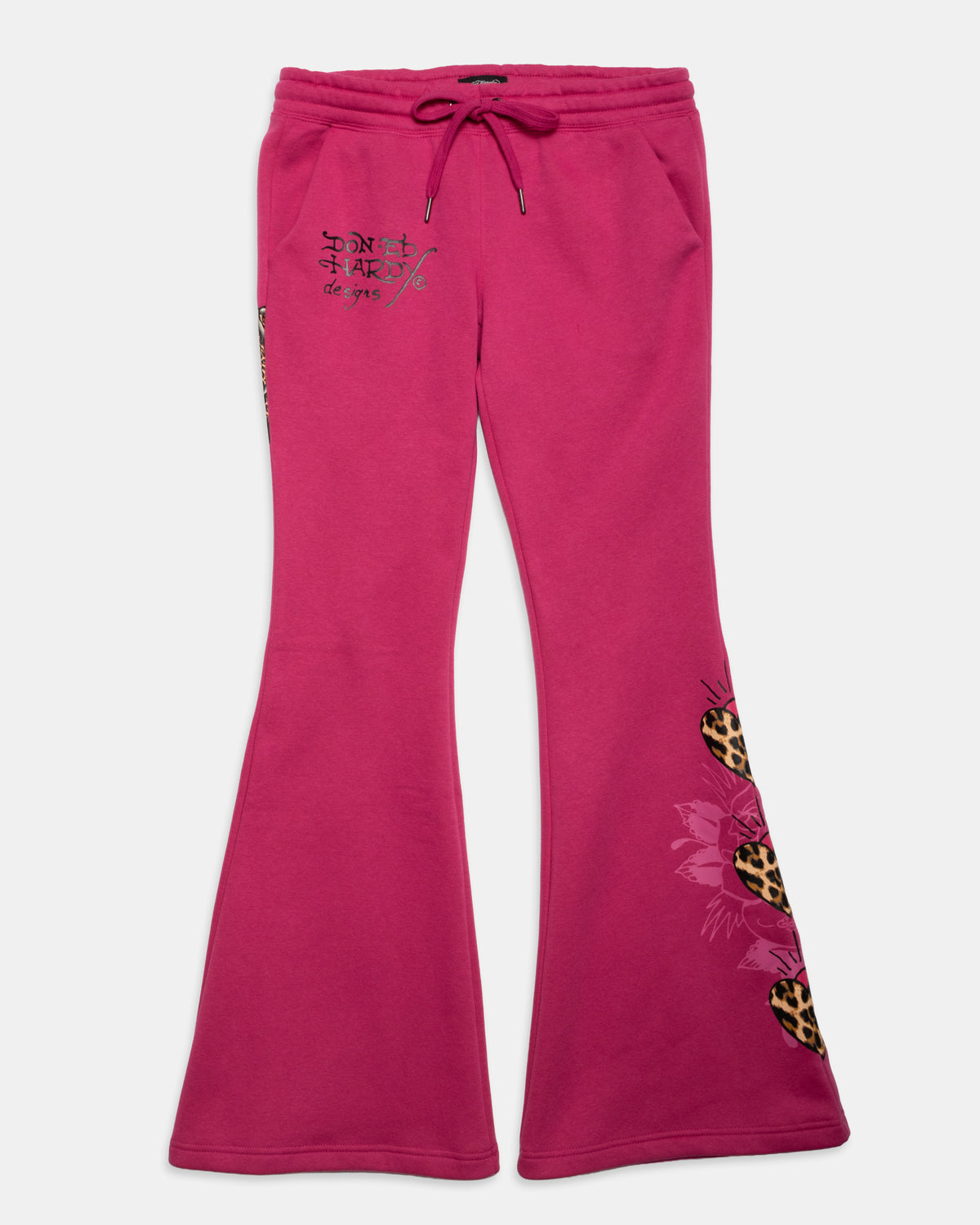 Leopard Hearts Bootcut Sweatpant