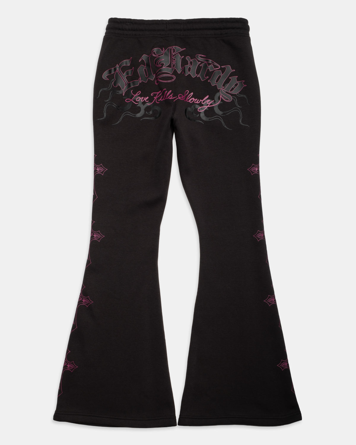 Flame Cross Boot Cut Sweatpant