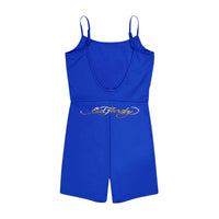 edhardyoriginals XS / COBALT Tiger Lotus Stretch Jersey Romper