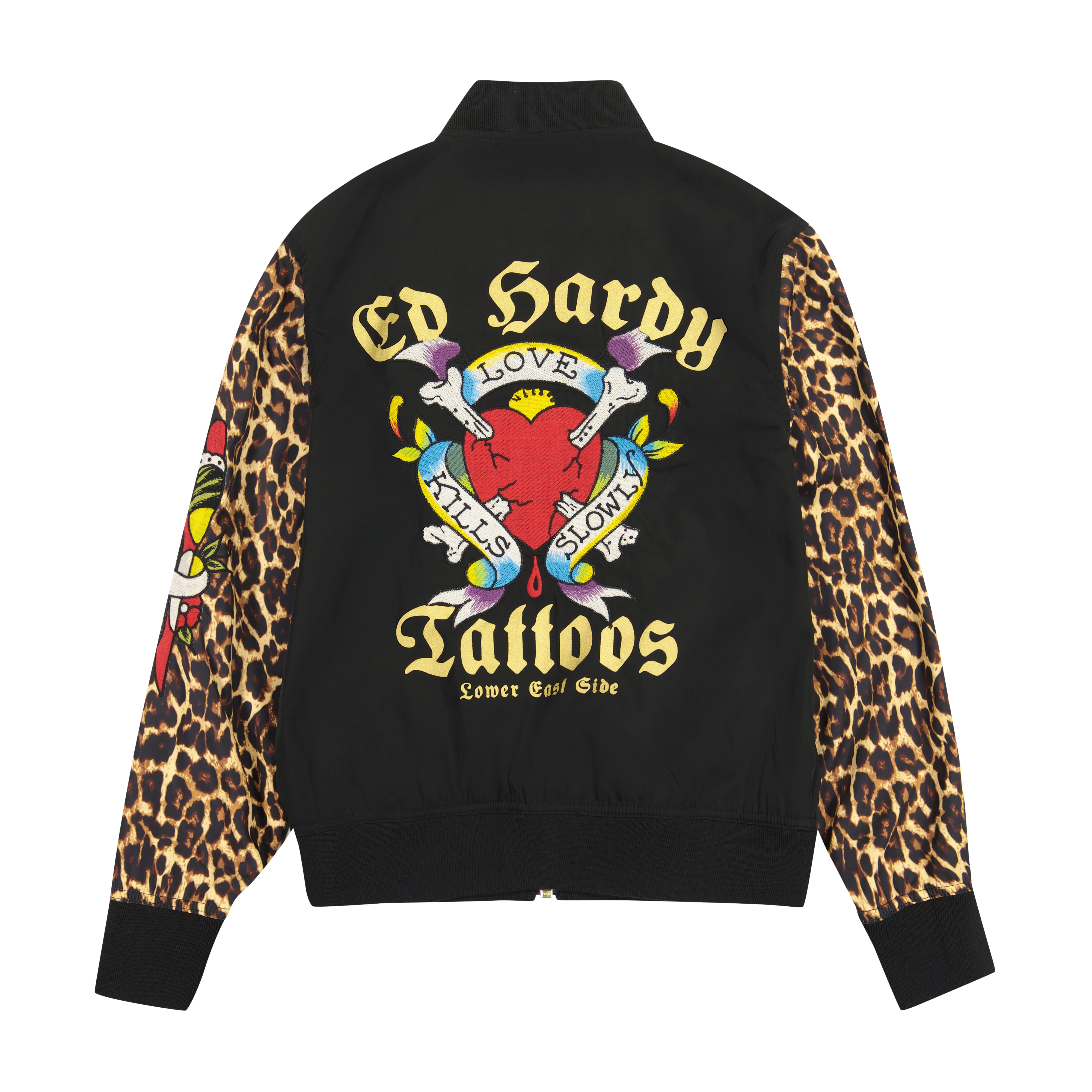 edhardyoriginals XS / BLK LEOPARD Tiger Dagger Souvenir Jacket