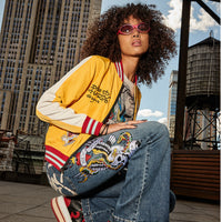 edhardyoriginals XS / GOLD WHITE Koi Cranes Souvenir Jacket