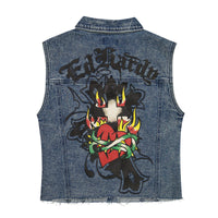 edhardyoriginals S / MED TINT Heart Cross Trucker Denim Vest