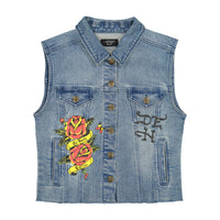 edhardyoriginals S / MED TINT LKS Skull Trucker Denim Vest