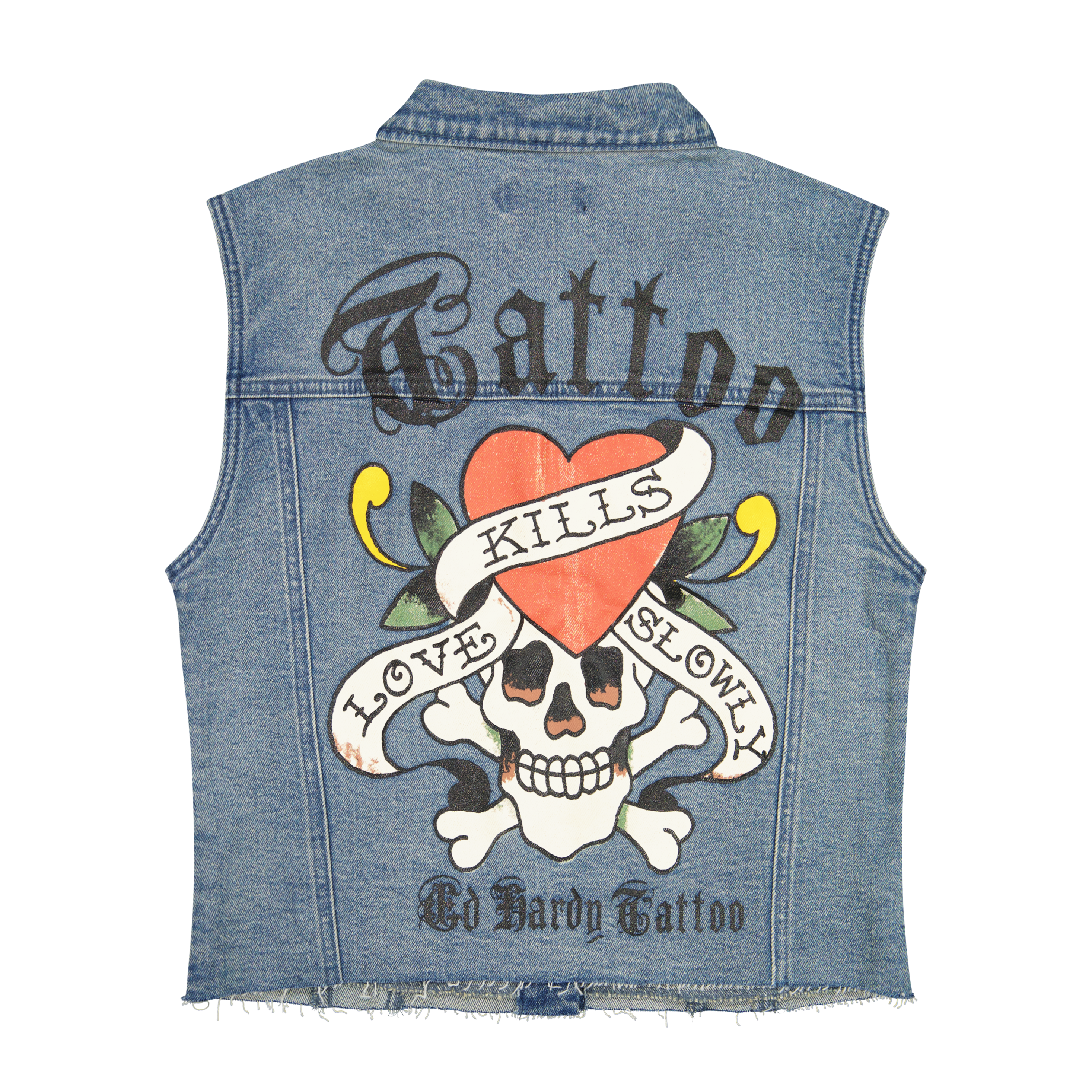LKS Skull Trucker Denim Vest