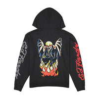 edhardyoriginals S / Black Xman Mens Rhinestone Zip Hoodie Black