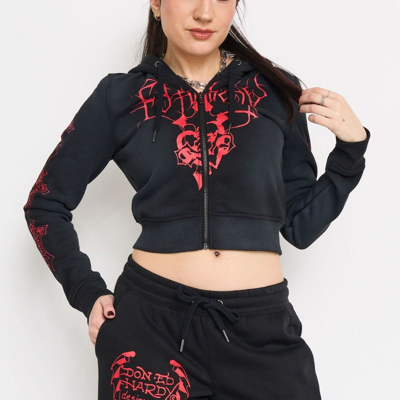 Crosses Zip Front Hoodie