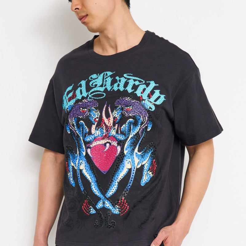 Panteras Rhinestone Boxy Tee
