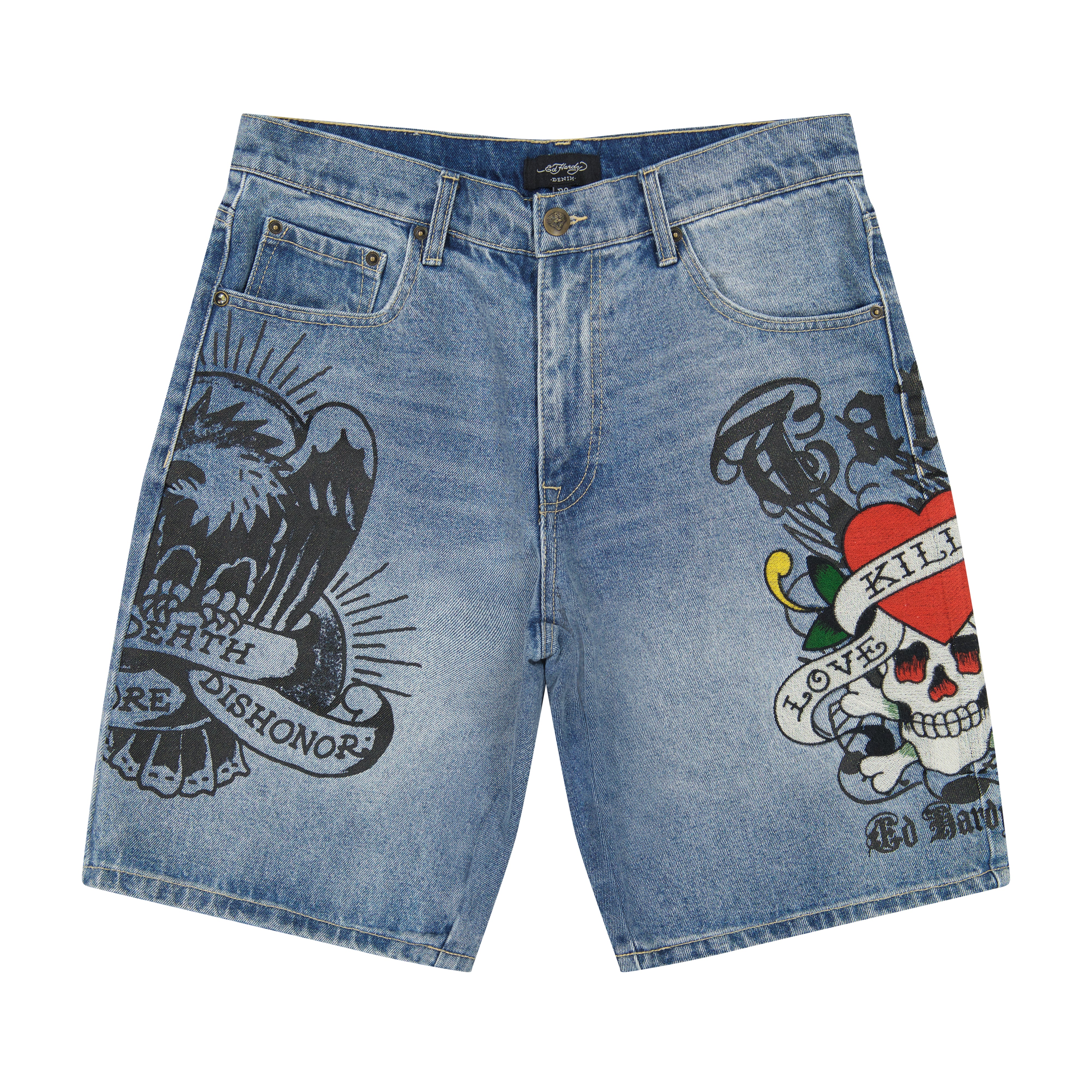 edhardyoriginals 30 / LIGHT WASH LKS Skull Skater Short