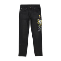 edhardyoriginals 30 / Black Dagger Skull Slim Taper Jean
