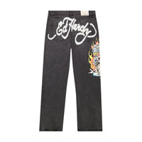 edhardyoriginals 28 / LIGHT GREY Tiger Flame Loose Fit Jeans