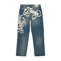 edhardyoriginals 30 / Medium Tint DG Skull Loose Fit Jean