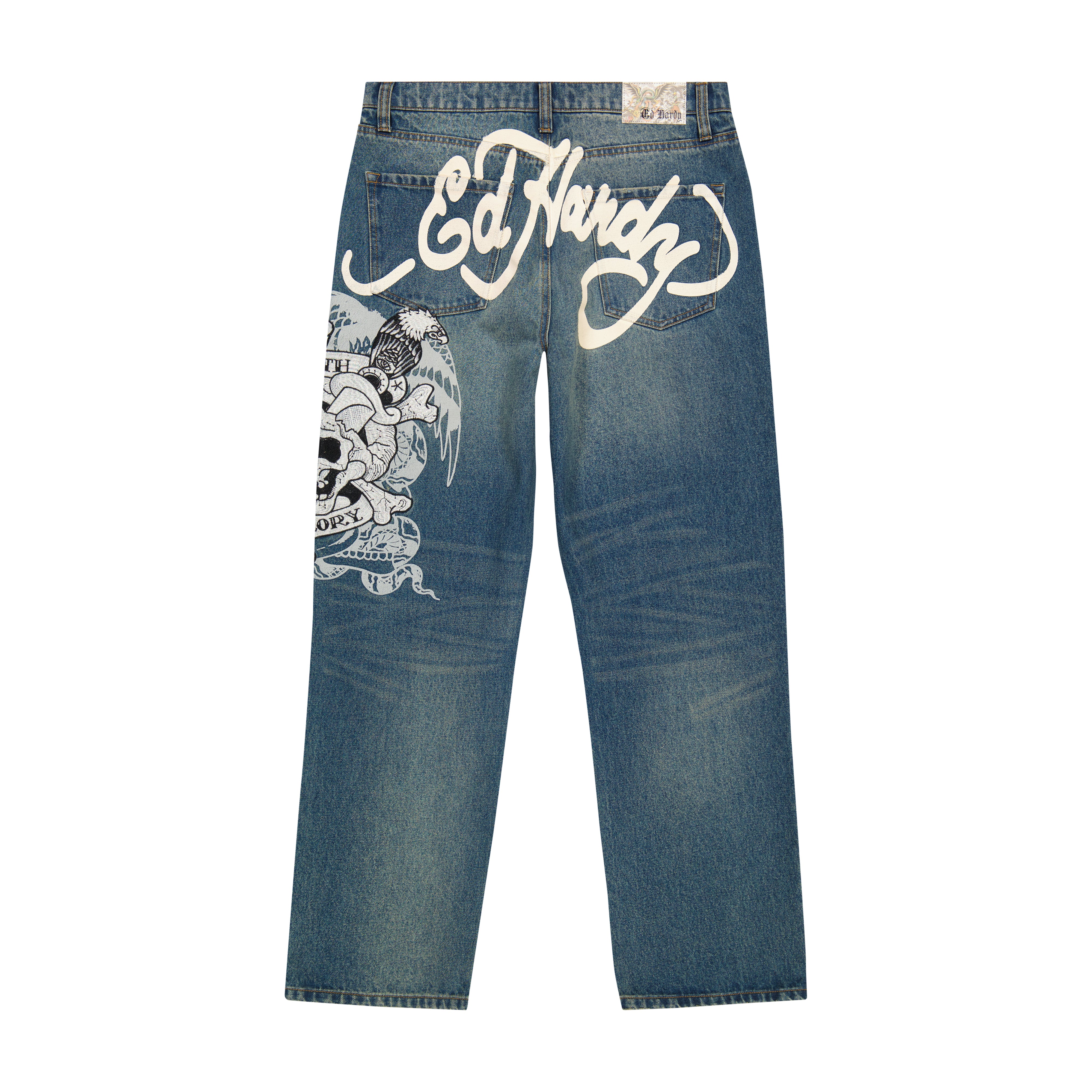edhardyoriginals 30 / Medium Tint DG Skull Loose Fit Jean