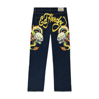 edhardyoriginals 28 / RAW Dragon Skull Baggy Wide Leg Jean