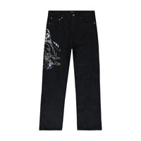 edhardyoriginals 28 / BLACK Panther Reaper Baggy Wide Leg Jeans