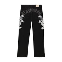 Skulls Wide Leg Baggy Jeans