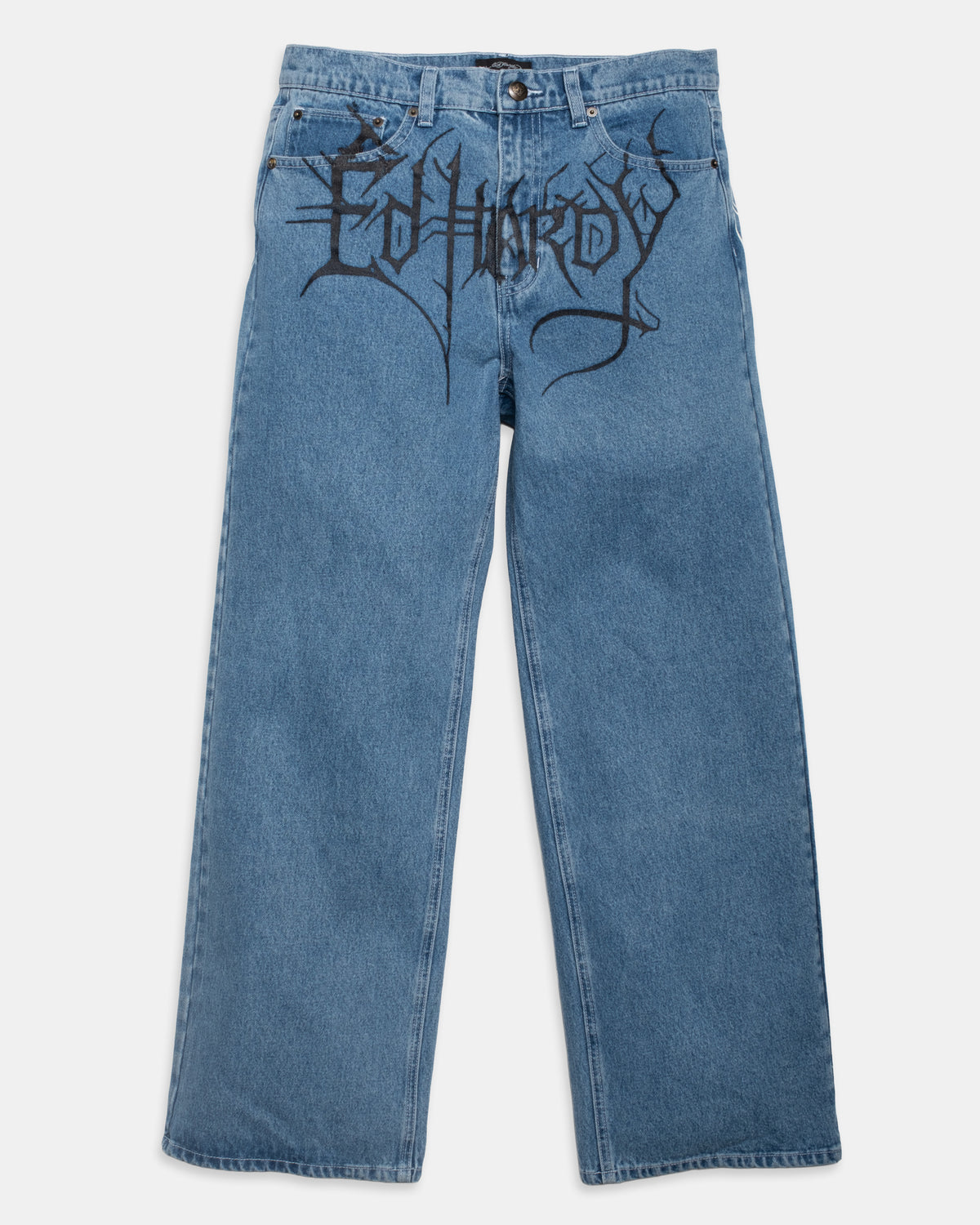 Panteras Embroidered Baggy Wide Leg Jeans