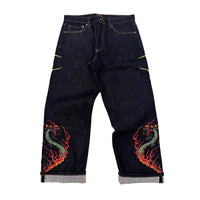 edhardyoriginals 30 / RAW Cobra Flames Selvage Denim