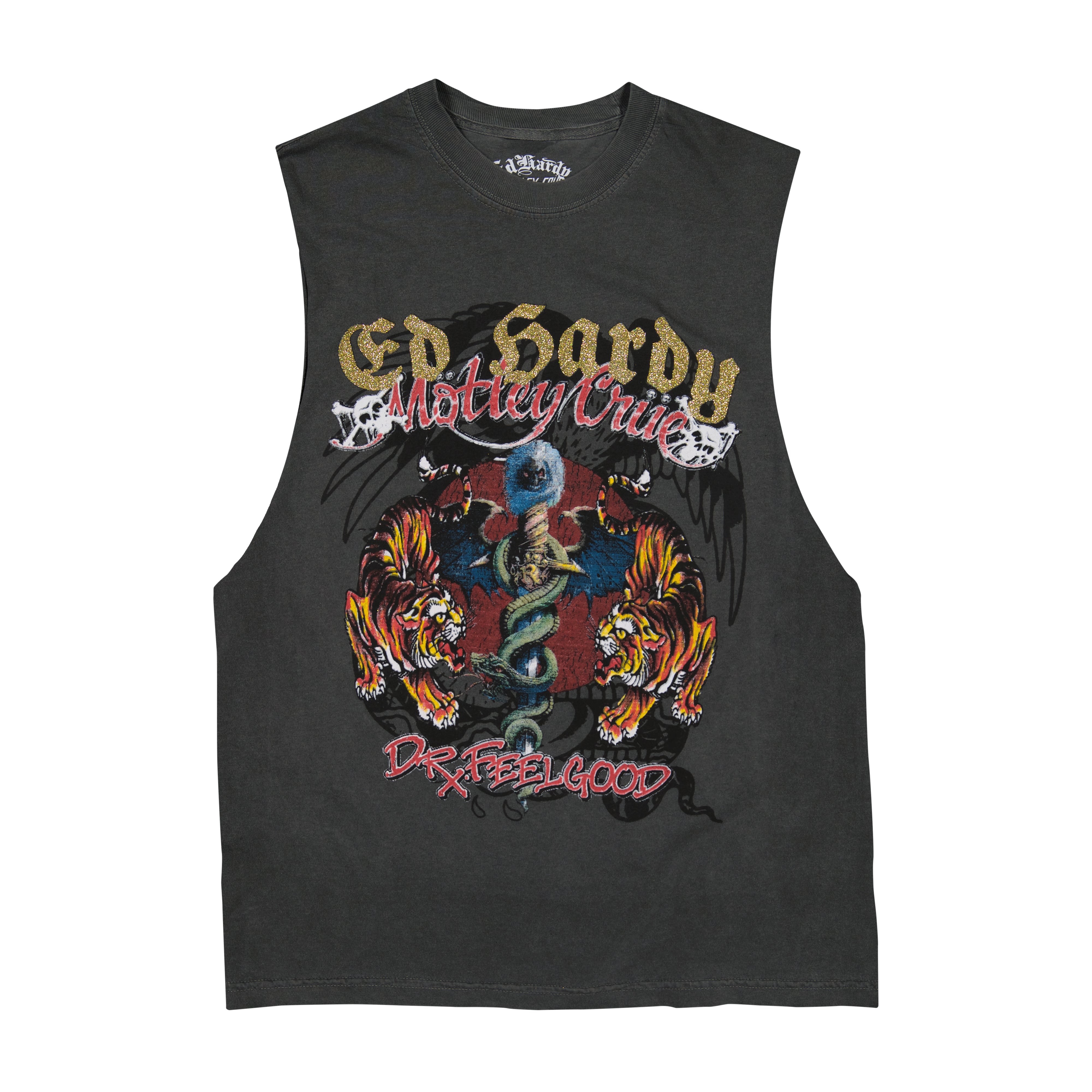 edhardyoriginals S / VTG GREY Dr. Feel Good Mens Cutoff Tee