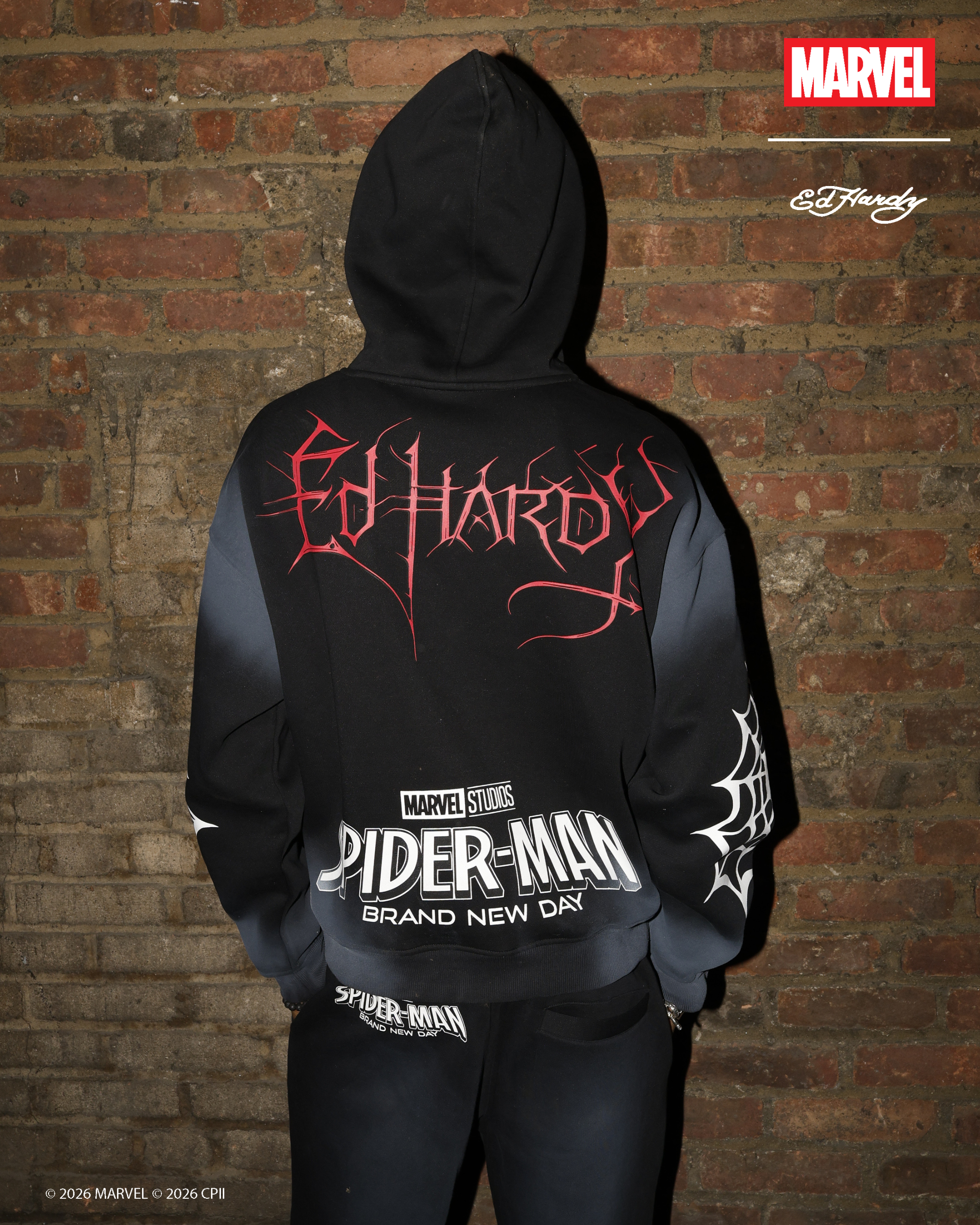 Heart Web Boxy Zip Hoodie