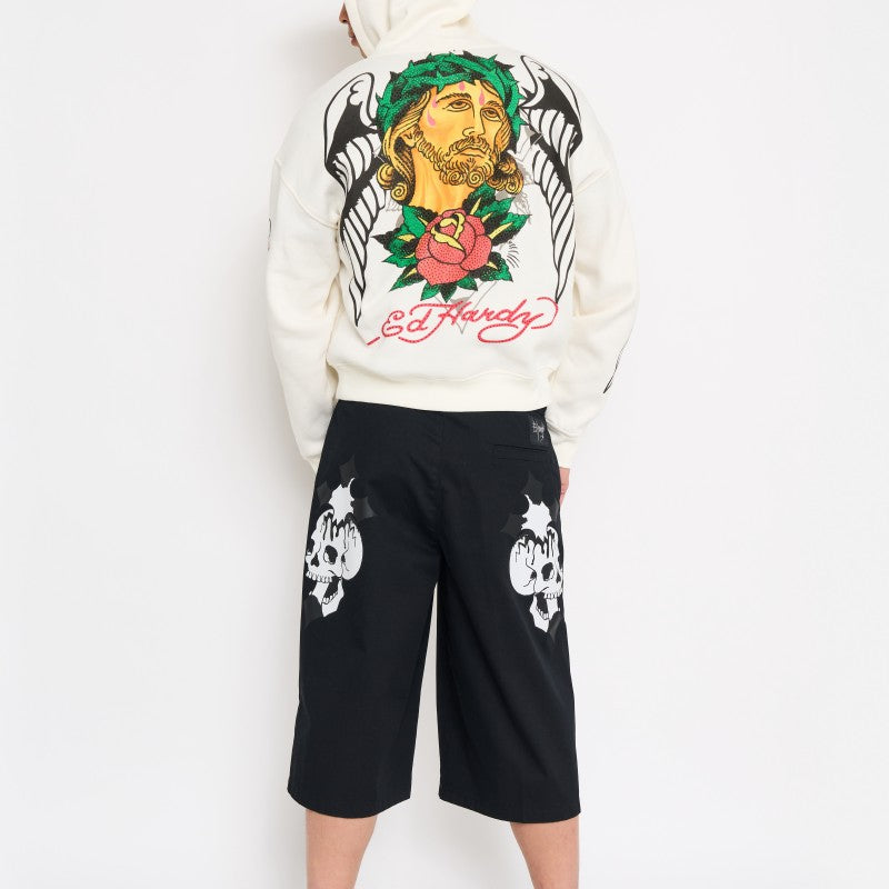 Skulls Long Twill Workwear Shorts