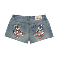 edhardyoriginals XS / LIGHT TINT Swallow Denim Shorts