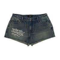 edhardyoriginals S / MEDIUM TINT Heart Dagger Denim Short