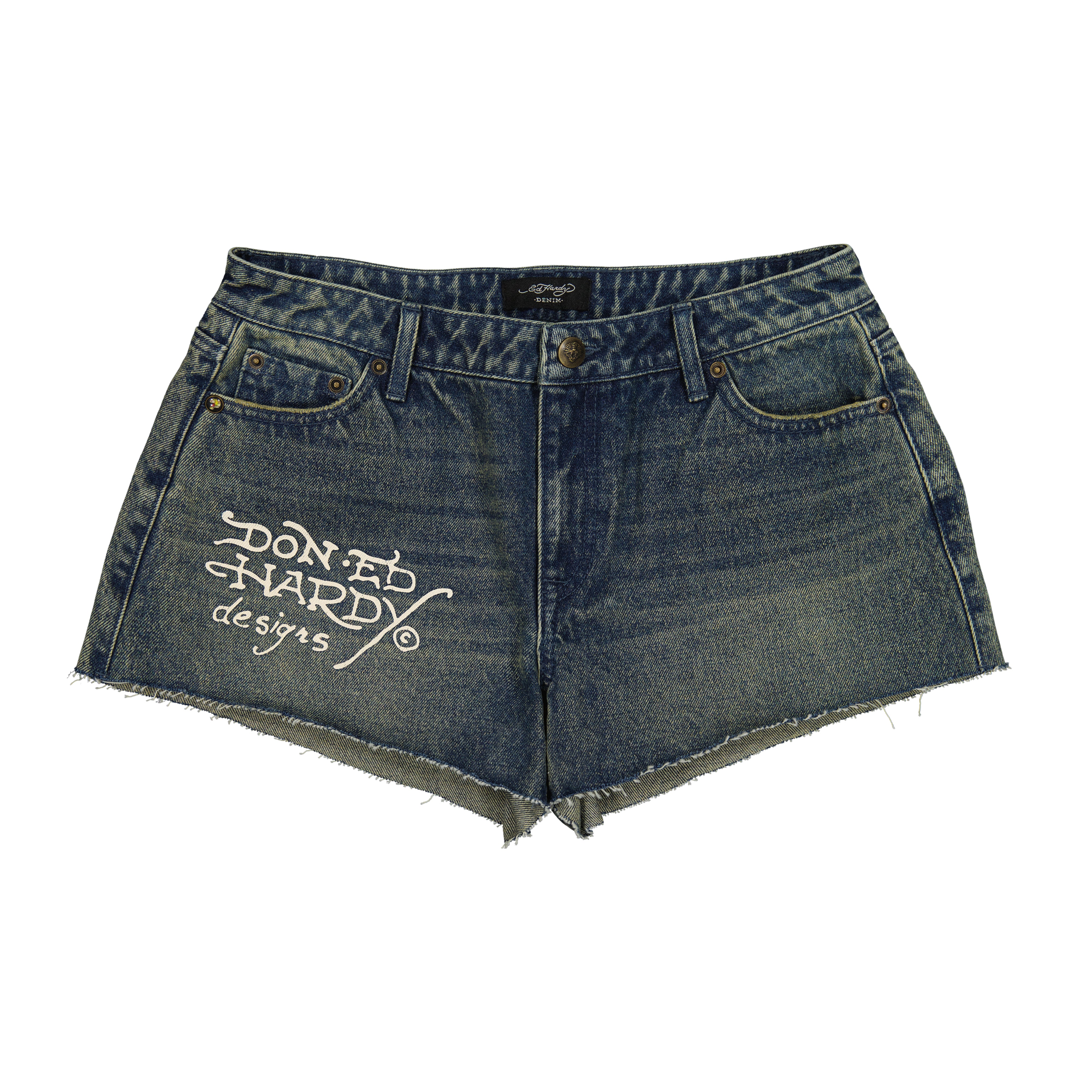edhardyoriginals S / MEDIUM TINT Heart Dagger Denim Short