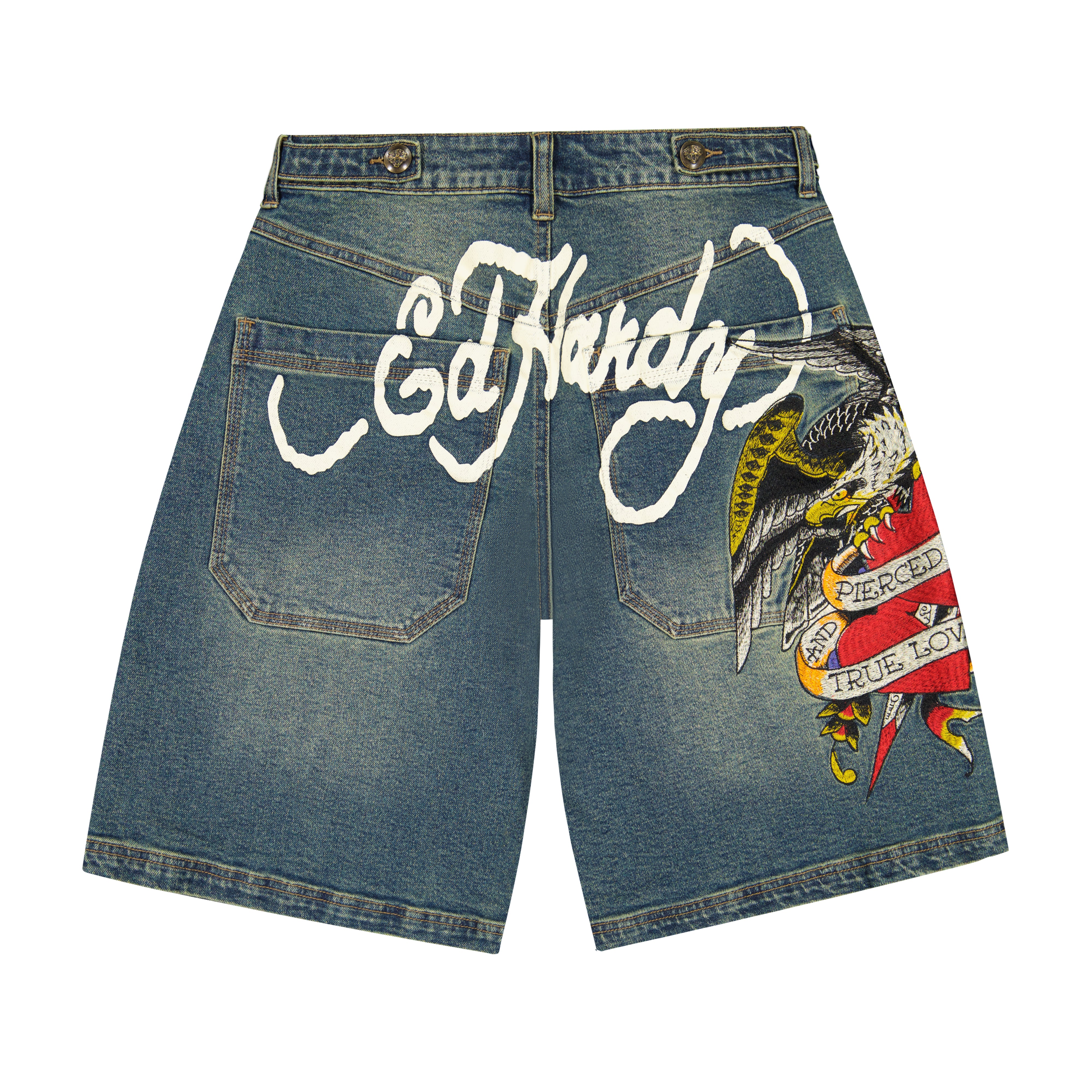 Pierced Eagle Denim Jort