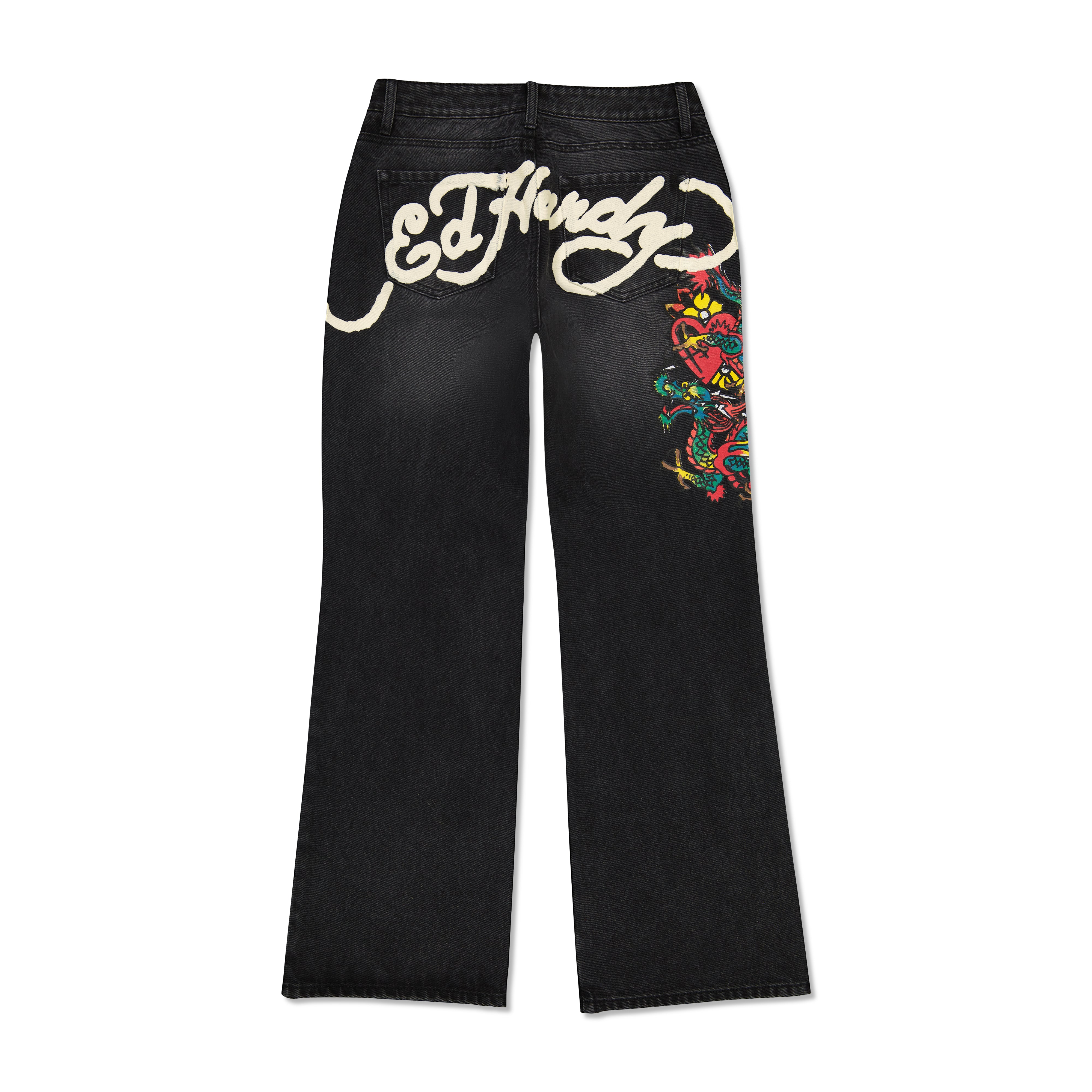 Dragon Low Waist Baggy Jean - edhardyoriginals