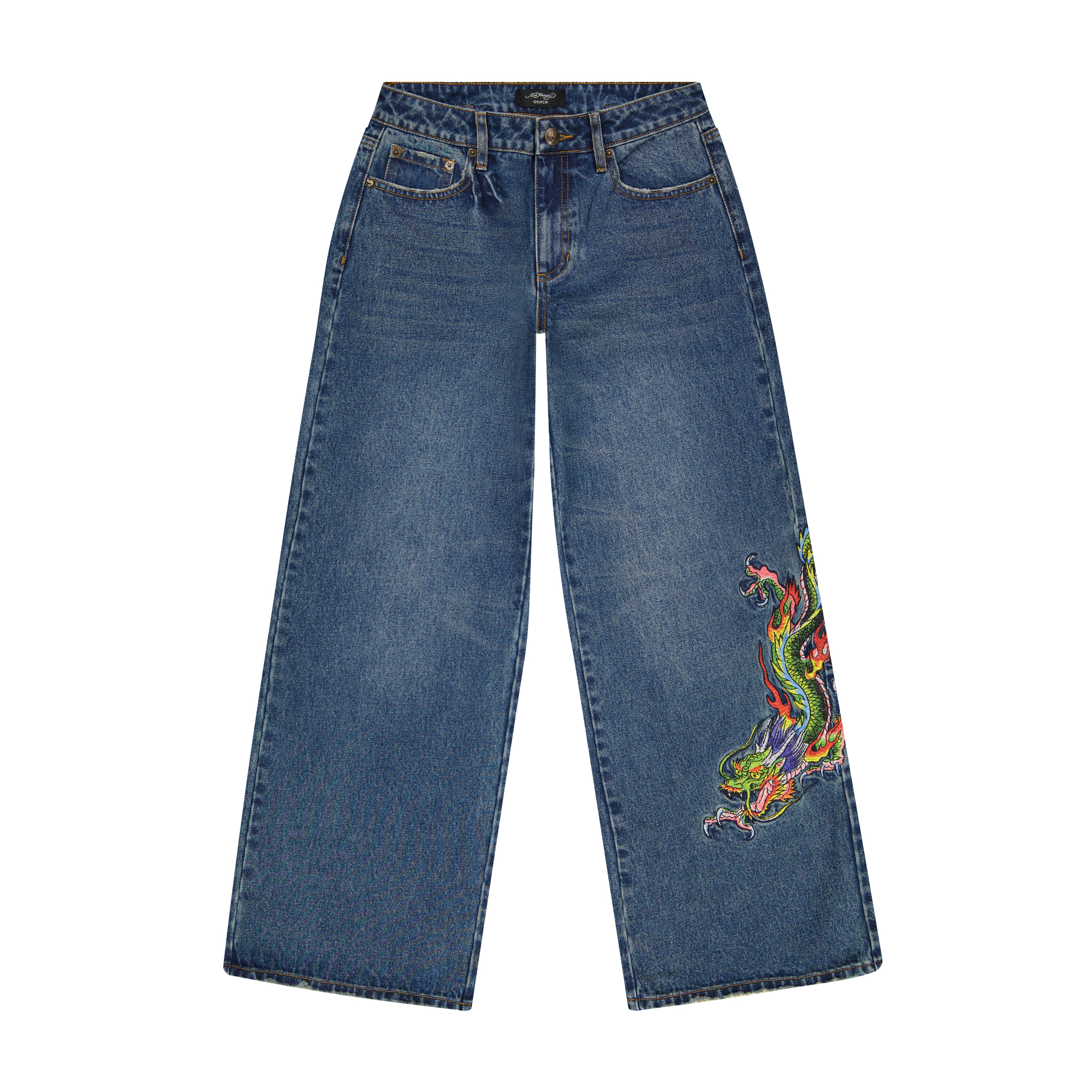edhardyoriginals 24 / Medium Tint Dragon Baggy Jean