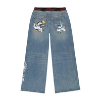 edhardyoriginals 24 / Medium Tint Swallow Panther Elastic Band Jeans