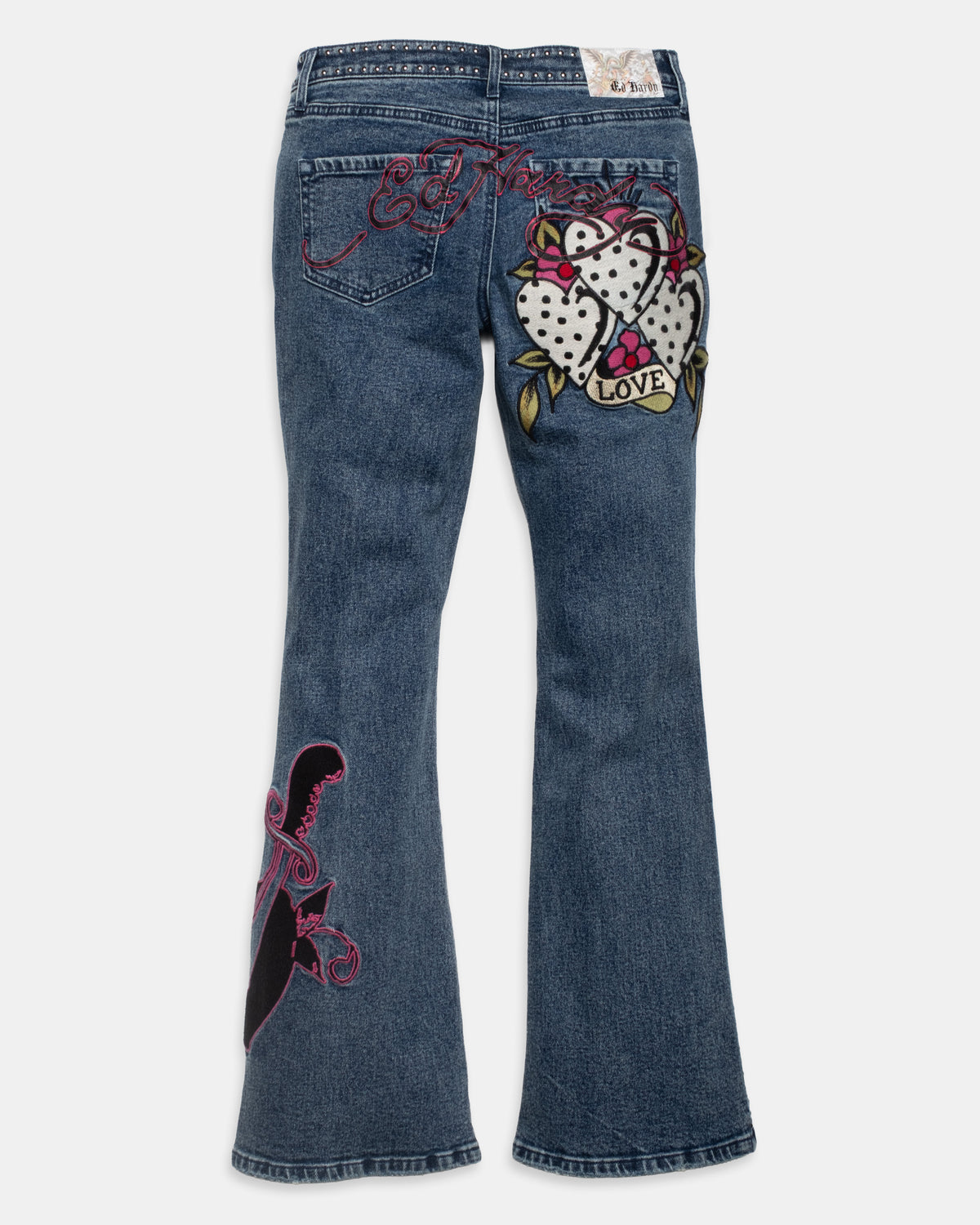 3 POLKA DOT LOW WAIST BOOTCUT