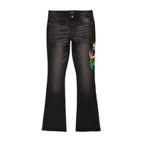 edhardyoriginals S / DARK GREY Sacred Heart Low Waist Bootcut Jean