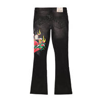 edhardyoriginals S / DARK GREY Sacred Heart Low Waist Bootcut Jean