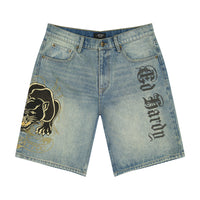 edhardyoriginals 30 / LIGHT TINT Crouching Panther Skater Shorts