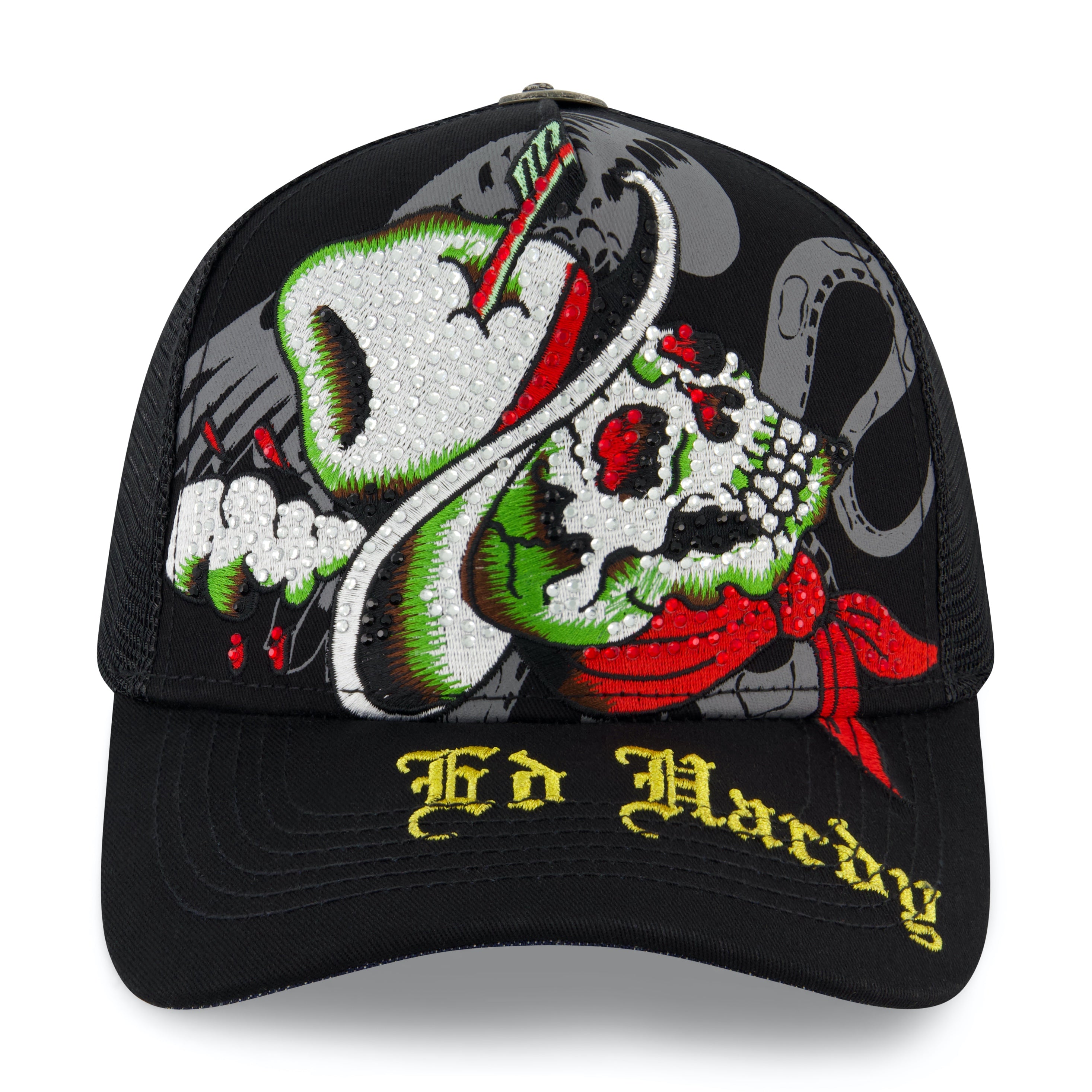 edhardyoriginals BLACK / OS Cowboy Skull Trucker Hat